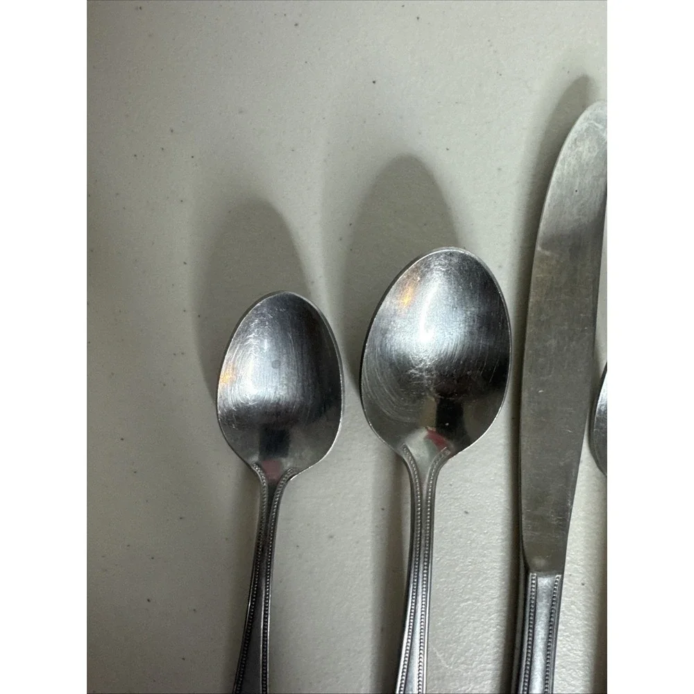 Oneida Northland Fashionpoint Stainless Japan Beaded Flatware 5 Piece Set